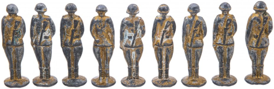 Набор оловянных солдат и техники   (14 штук) в подборе, олово, СССР, 1970-1990 гг.
