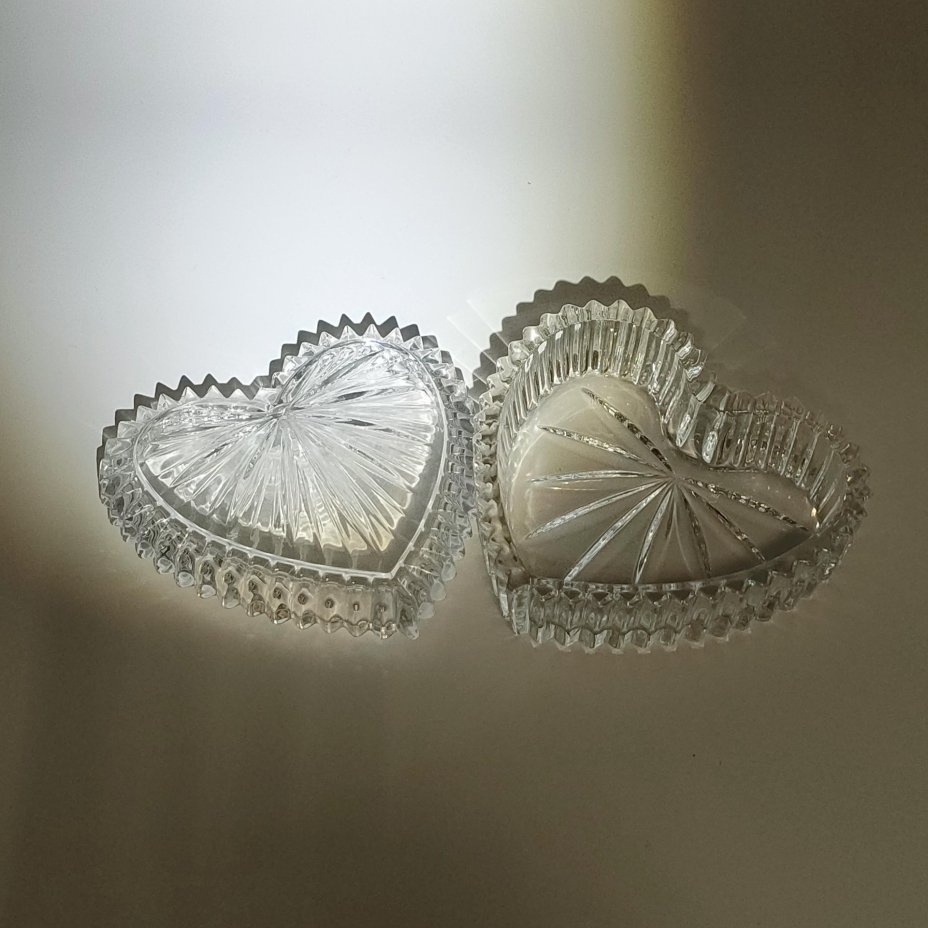 Шкатулка в форме сердца с резным декором, хрусталь, Nachtmann, Германия, 1990-2015 гг., Nachtmann