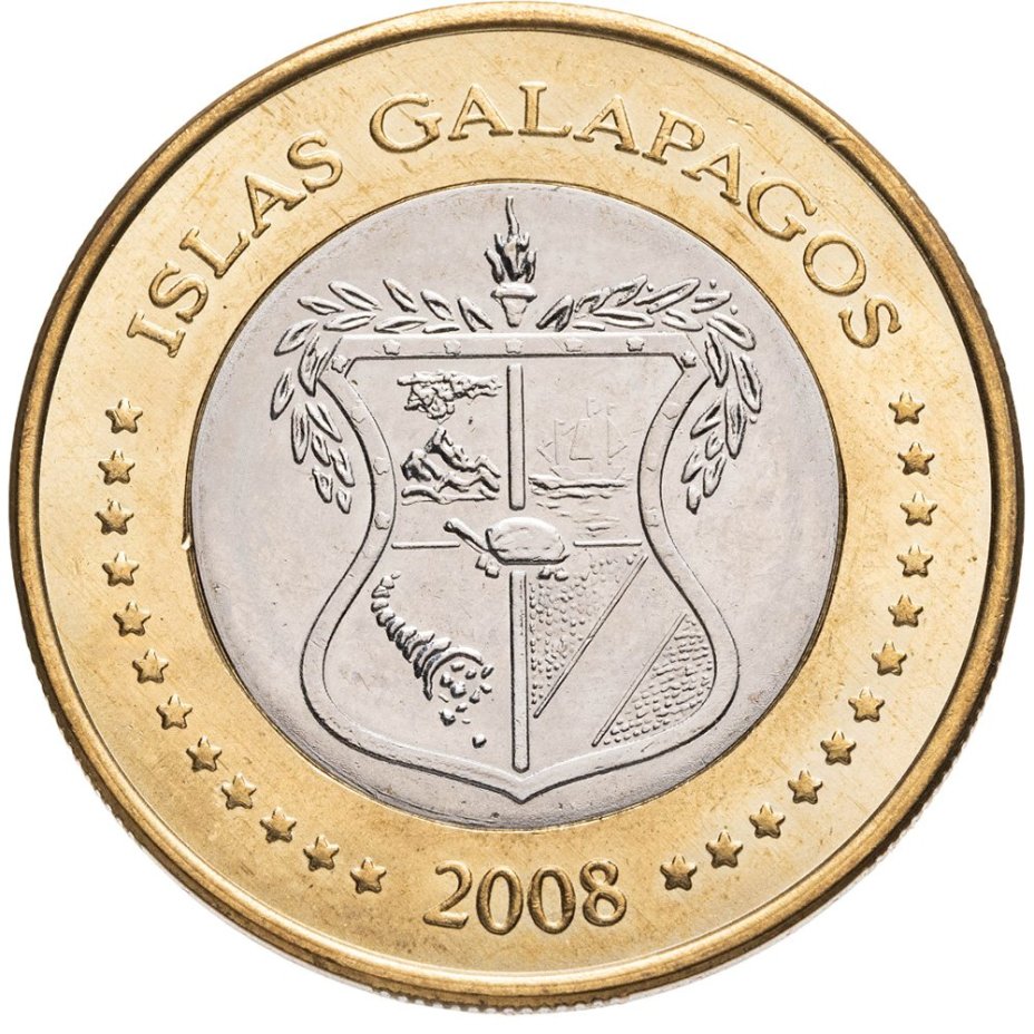 Галапагосские острова 5 долларов 2008 Черепаха