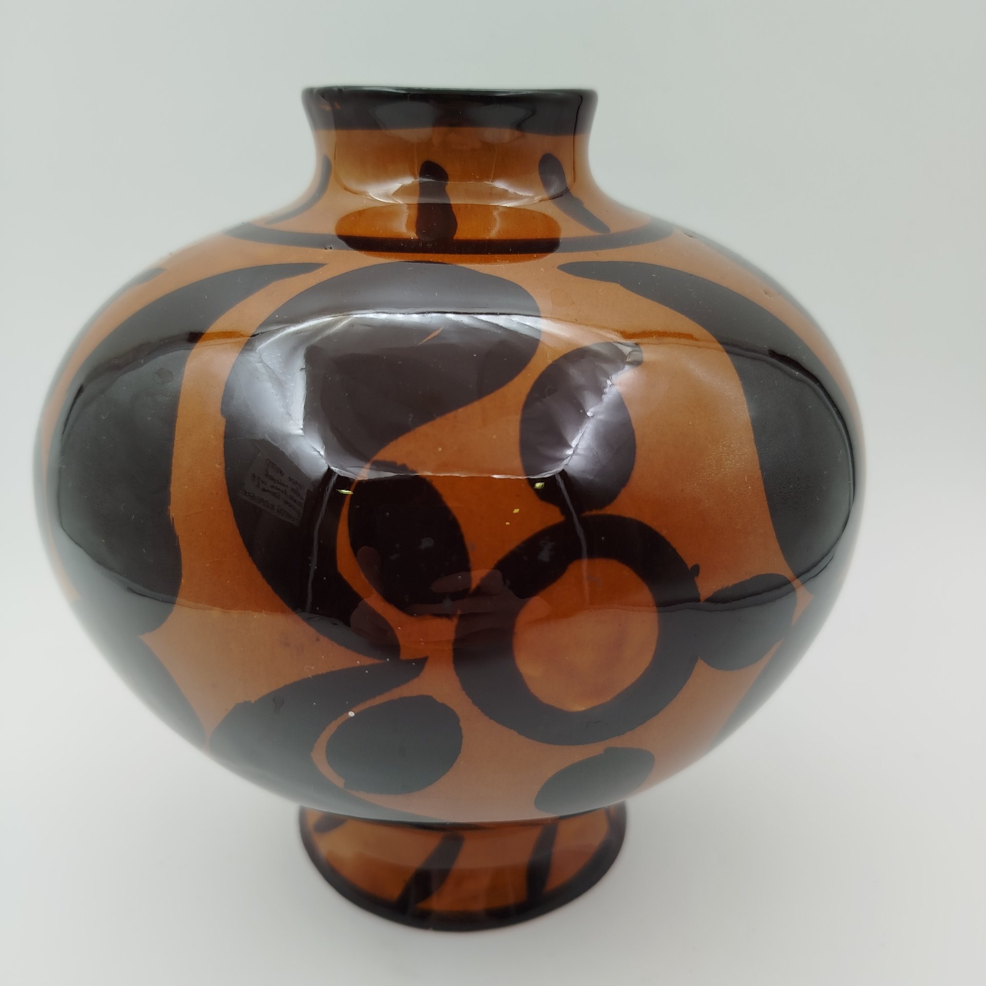 Ваза с цветочным декором, керамика, роспись, СССР, 1970-1990 гг.