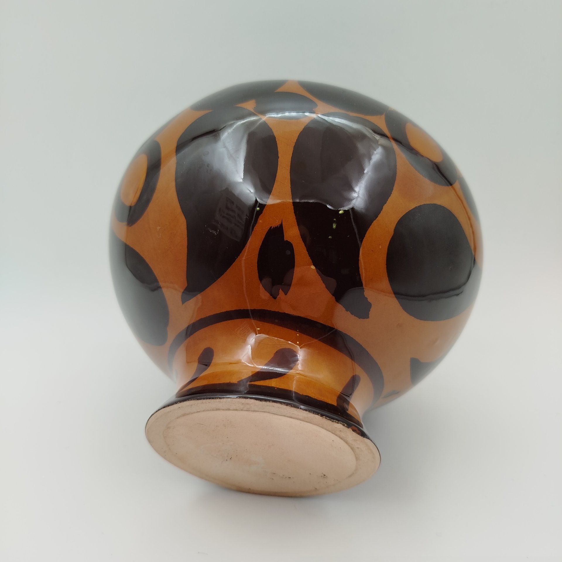 Ваза с цветочным декором, керамика, роспись, СССР, 1970-1990 гг.