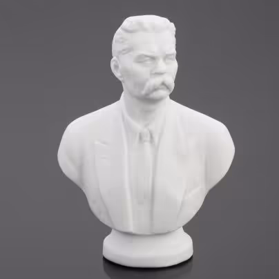 Бюст "Максим Горький", бисквит, Ленинградский фарфоровый завод (ЛФЗ), СССР, 1950-1970 гг., Ленинградский фарфоровый завод (ЛФЗ)