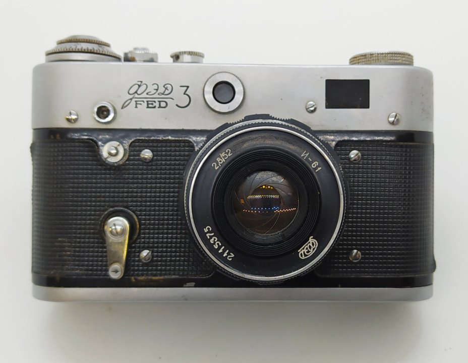 Фотоаппарат "ФЭД-3" с объективом "Индустар-61" в оригинальном кофре, Харьковский машиностроительный завод им. Дзержинского (ФЭД)