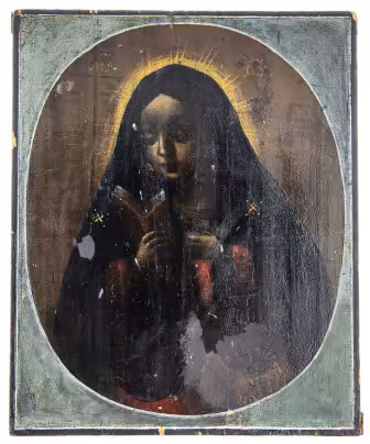 Икона "Калужская Божия Матерь", дерево, масло, Российская Империя, 1850-1890 гг.
