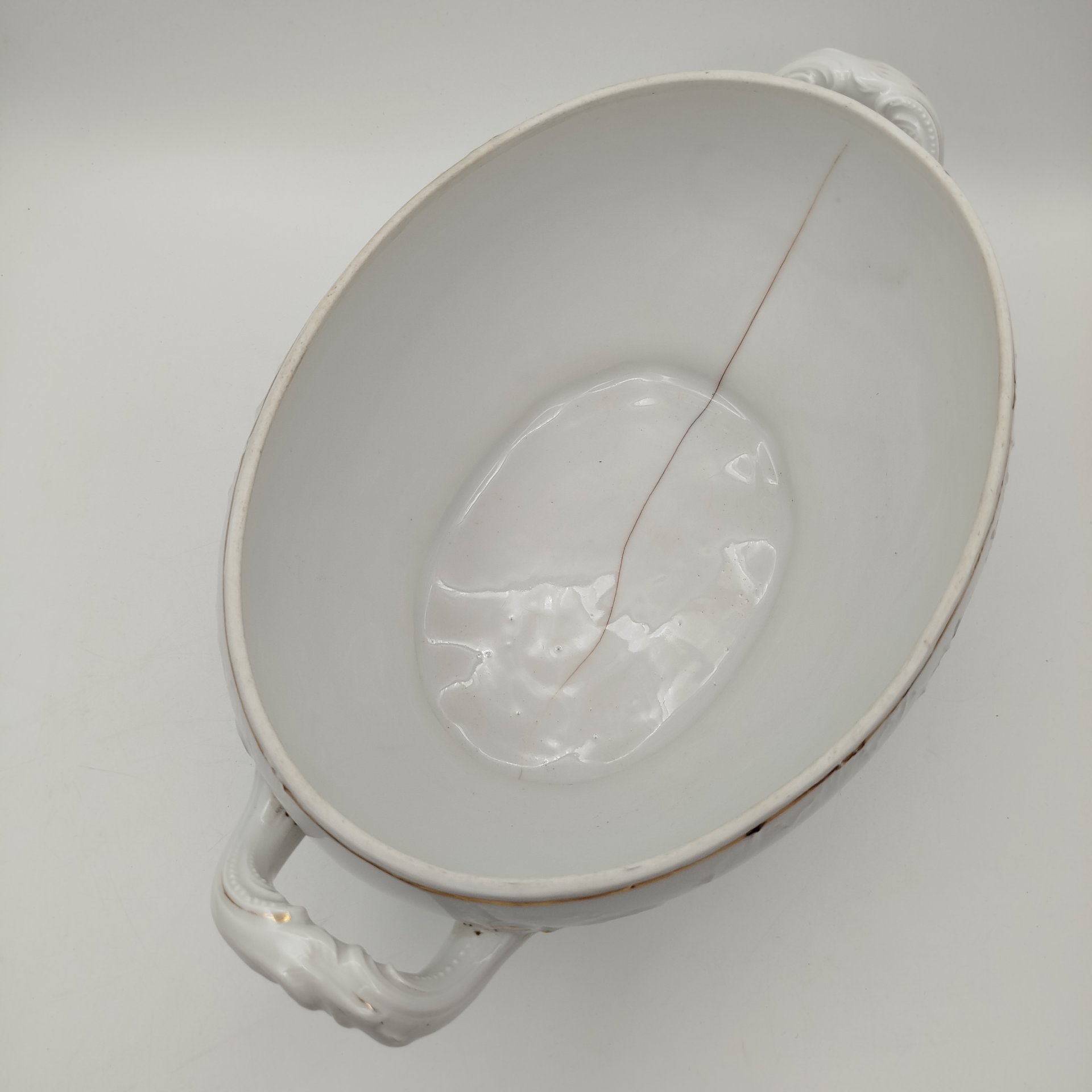 Супница (террина) с цветочным декором, без крышки, фарфор, деколь, роспись, золочение, Cmielow, Польша, 1900-1914 гг.