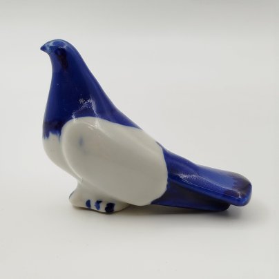 Статуэтка "Голубь", фарфор, роспись, Мастерская Гжель, СССР, 1970-1990 гг.