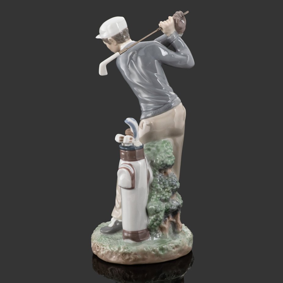 Статуэтка "Гольфист", скульптор Vicente Martinez, фарфор, роспись, металл, Lladro, Испания, 1977-1984 гг., Lladro