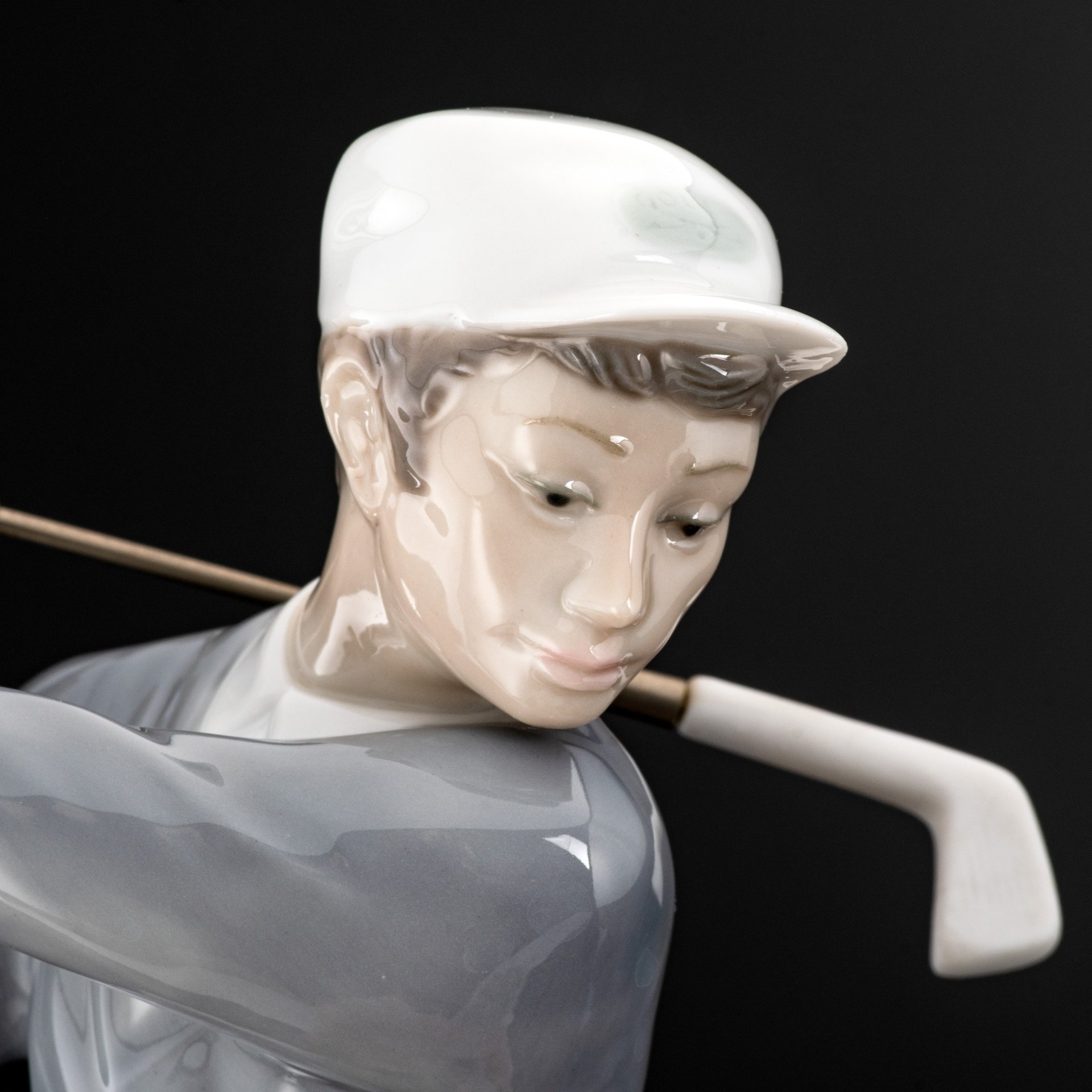 Статуэтка "Гольфист", скульптор Vicente Martinez, фарфор, роспись, металл, Lladro, Испания, 1977-1984 гг., Lladro