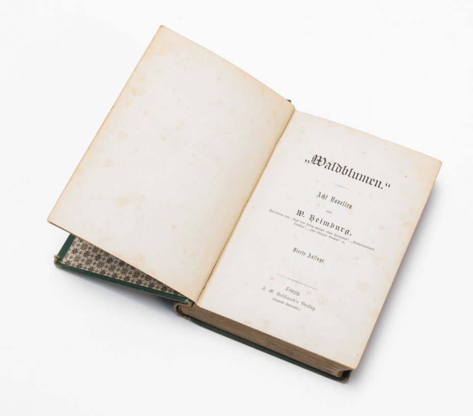 Новеллы "Лесные цветы", (Waldblumen), Wilhelmine Heimburg, (на немецком языке), Издательство «Verlag von Velhagen & Klasing»