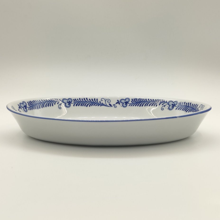 Блюдо сервировочное "Мельница", фарфор, деколь, Freiberger Porzellan, ГДР, 1970-1995 гг.