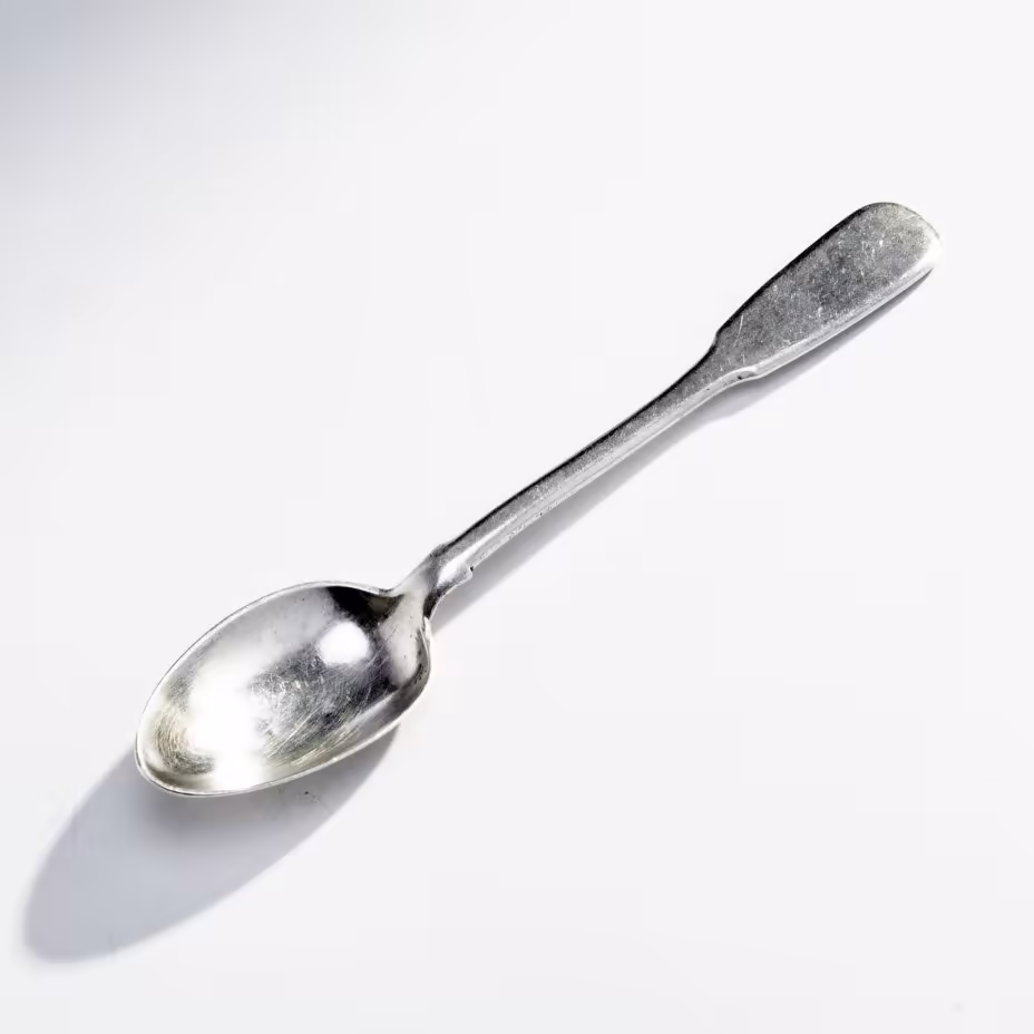 Ложка чайная лаконичной формы, серебро 84 пр., мастерская Поликарпа Григорьева, Москва, Российская империя, 1896 г., Мастерская Поликарпа Григорьева