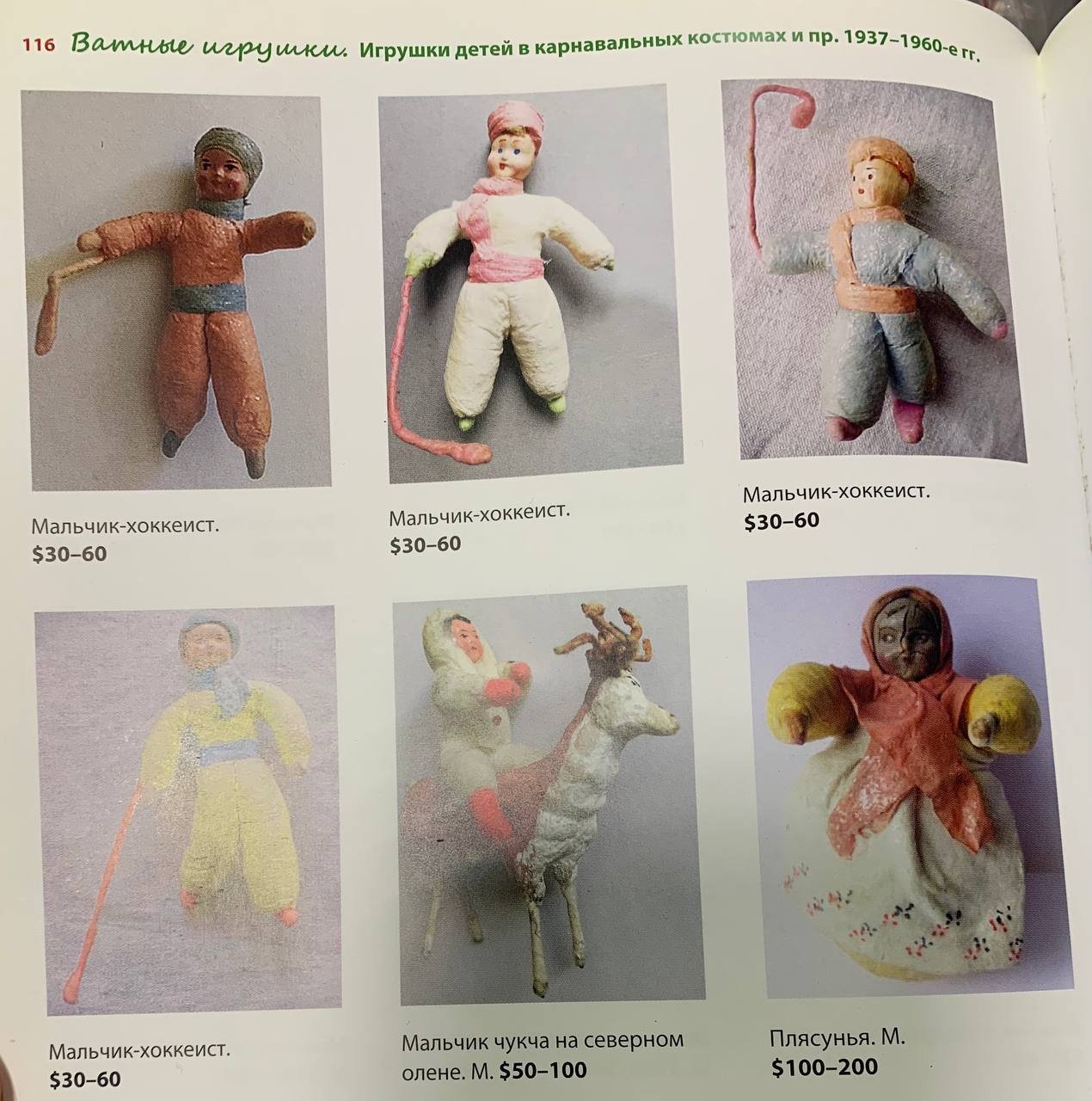 Елочная игрушка "Плясунья", вата, мастика, роспись, бумага, СССР, 1937-1960 гг.
