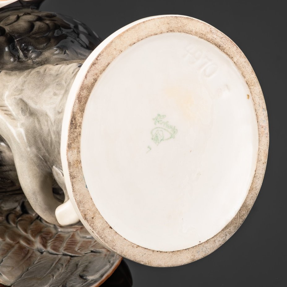 Статуэтка "Глухарь", фаянс, аэрография, роспись, Hertwig & Co., Германия, 1941-1958 гг.