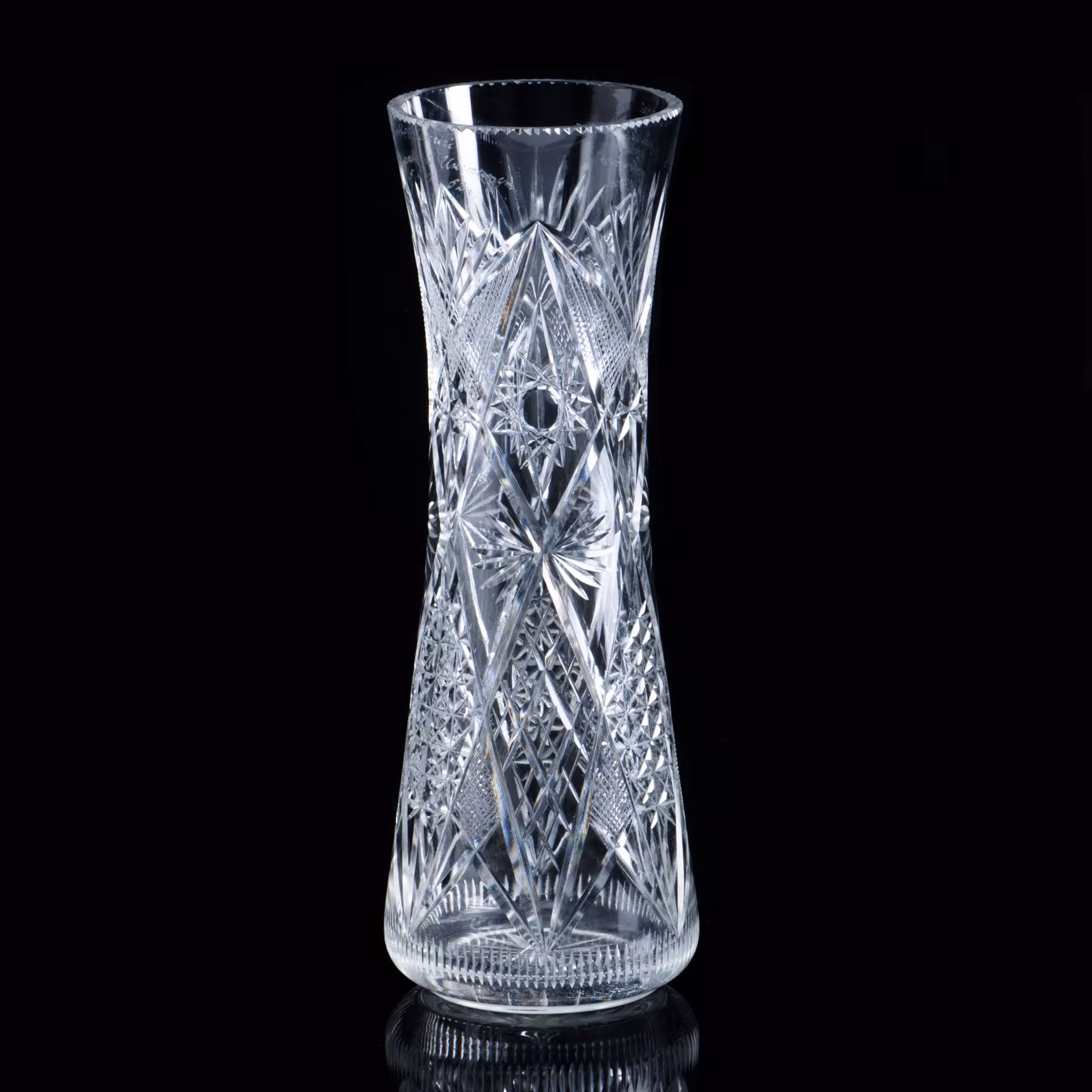 Ваза для цветов, хрусталь, алмазная грань, СССР, 1960-1980 гг.