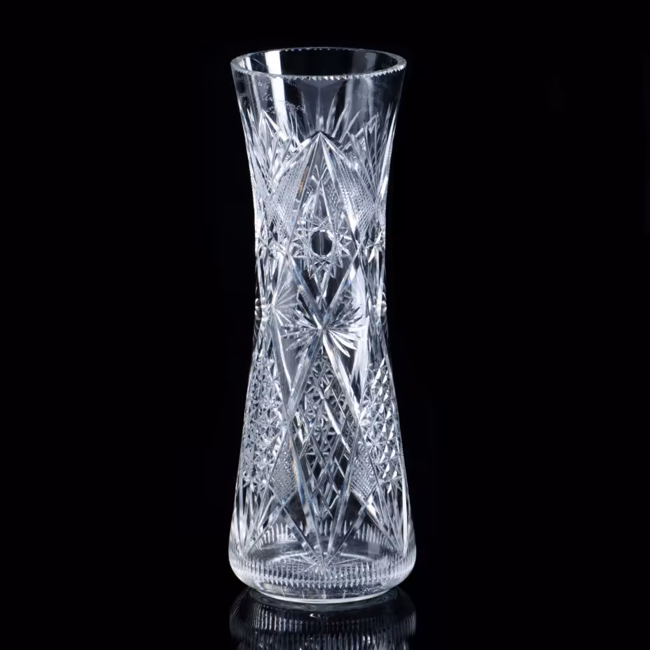 Ваза для цветов, хрусталь, алмазная грань, СССР, 1960-1980 гг.