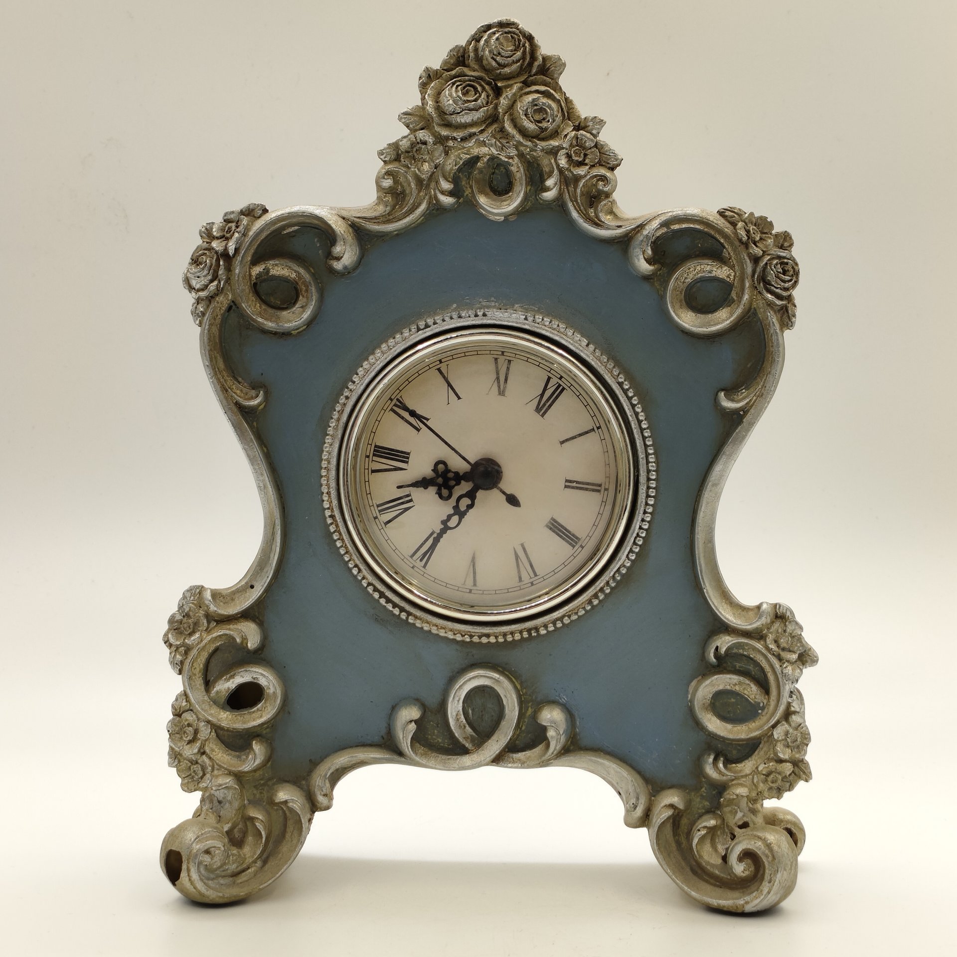 Часы настольные "Рококо", Venetian Design, керамика, металл, пластмасса, Индия, 2007-2025 гг.