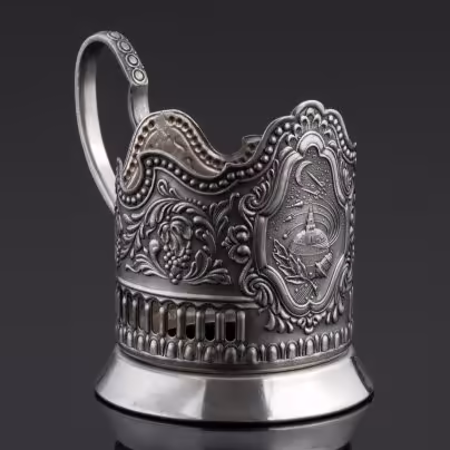 Подстаканник "Советский космос", Кольчугинский завод цветных металлов