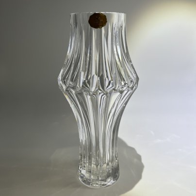 Ваза для цветов с глубокими гранями, компания Riihimaen Lasi Oy (Riihimaki), хрусталь, гранение, Финляндия, 1970-1990 гг.