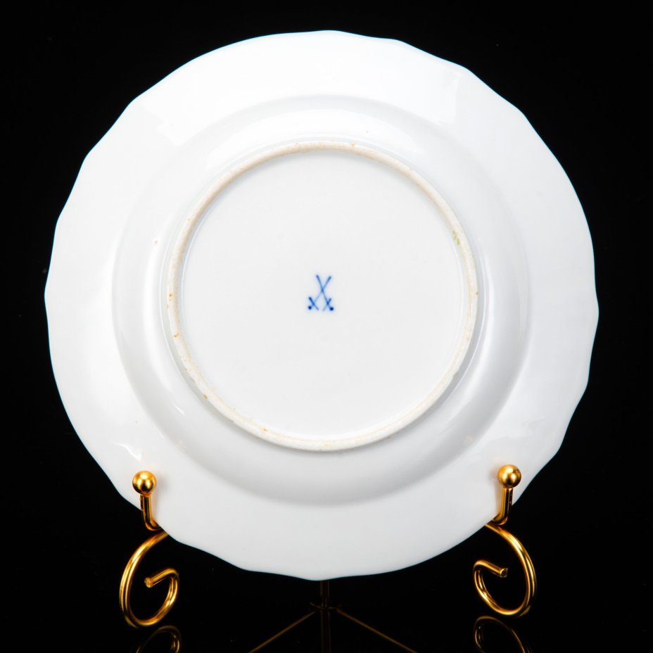 Тарелка десертная (пирожковая) "Мейсенский букет", Meissen (Мейсенский фарфор)