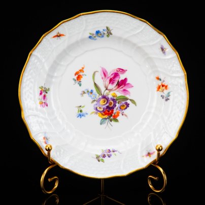 Тарелка десертная (пирожковая) "Мейсенский букет", Meissen (Мейсенский фарфор)