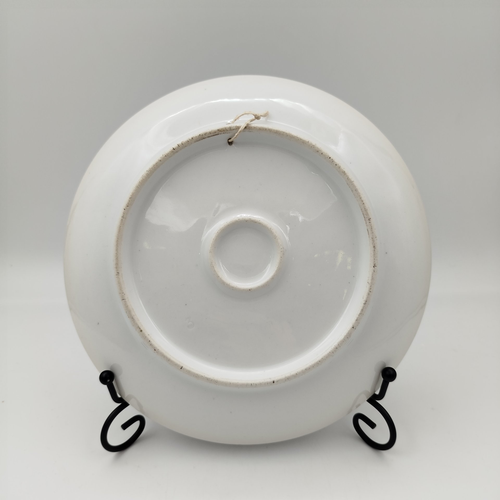 Тарелка настенная декоративная "Дети на природе", фарфор, деколь, роспись, Западная Европа, 1880-1910 гг.