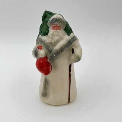 Игрушка новогодняя (под елку) "Дед мороз с подарками", пластик, роспись, СССР, 1960-1980 гг.