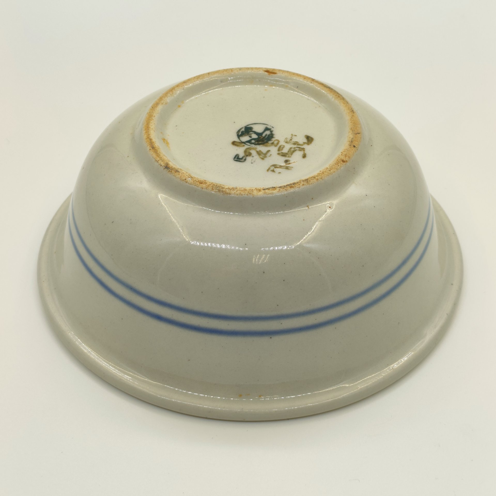 Салатник лимонного оттенка с линейным декором, фаянс, крытье, обводка, Кировский фаянсовый завод, СССР, 1967-1991 гг.