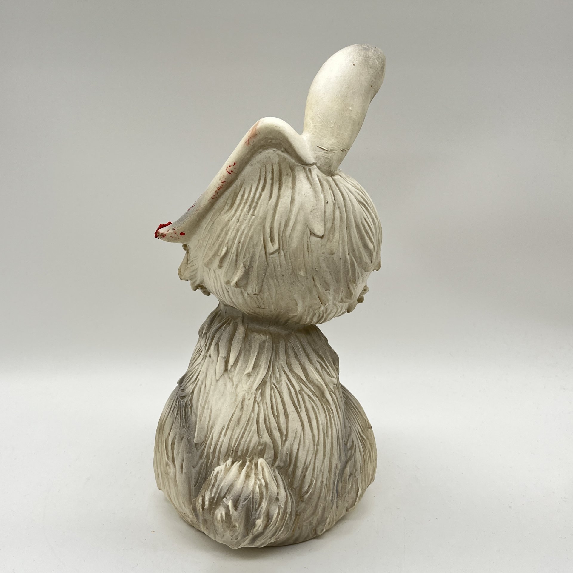 Статуэтка (детская игрушка) "Заяц", резина, роспись, СССР, 1960-1980 гг.