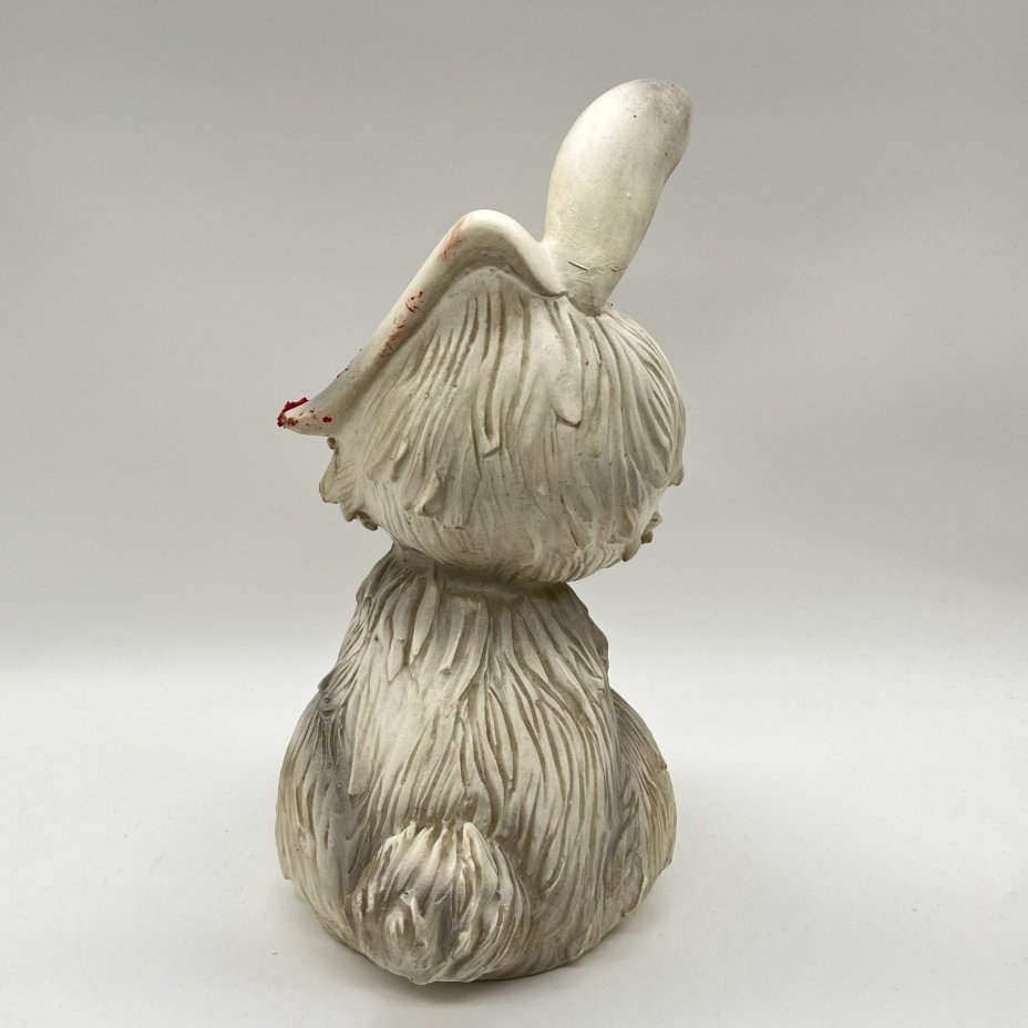 Статуэтка (детская игрушка) "Заяц", резина, роспись, СССР, 1960-1980 гг.
