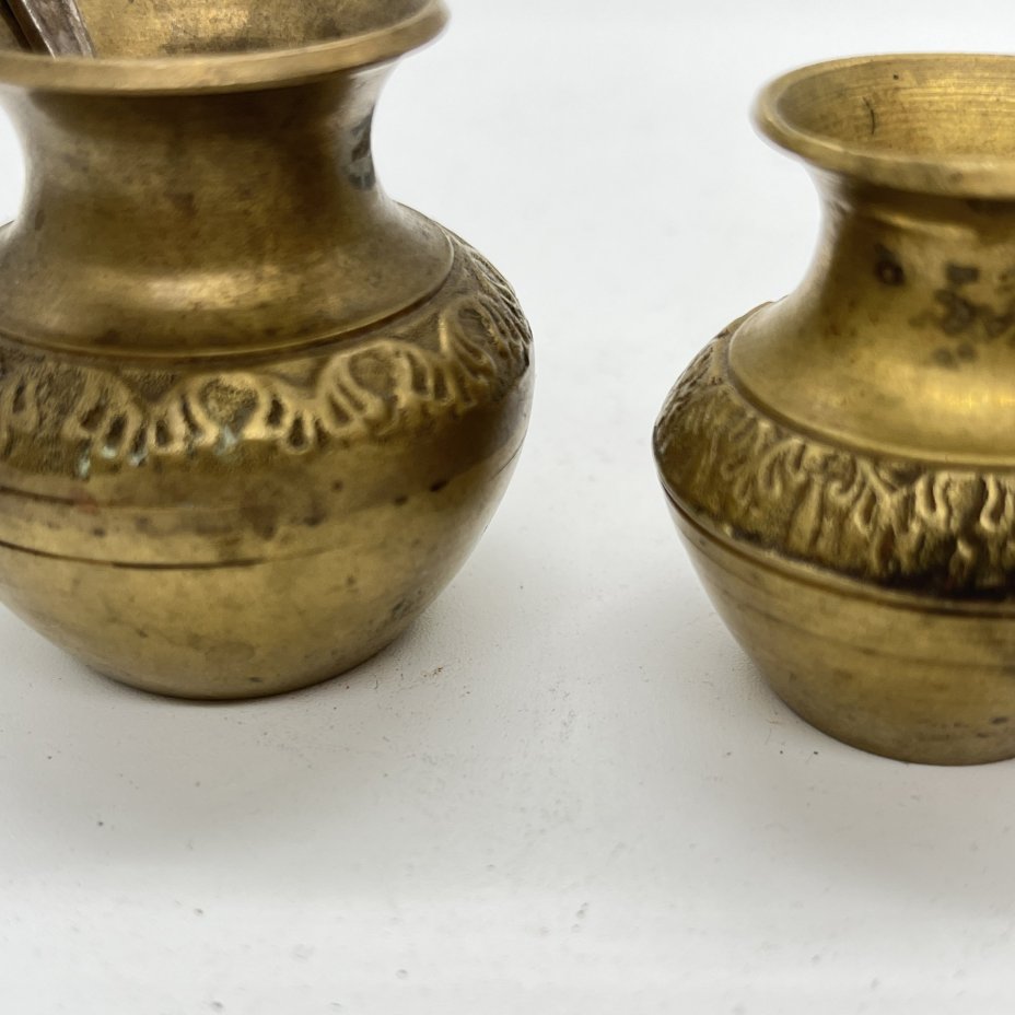 Две миниатюрные вазочки с ложечкой (подбор)