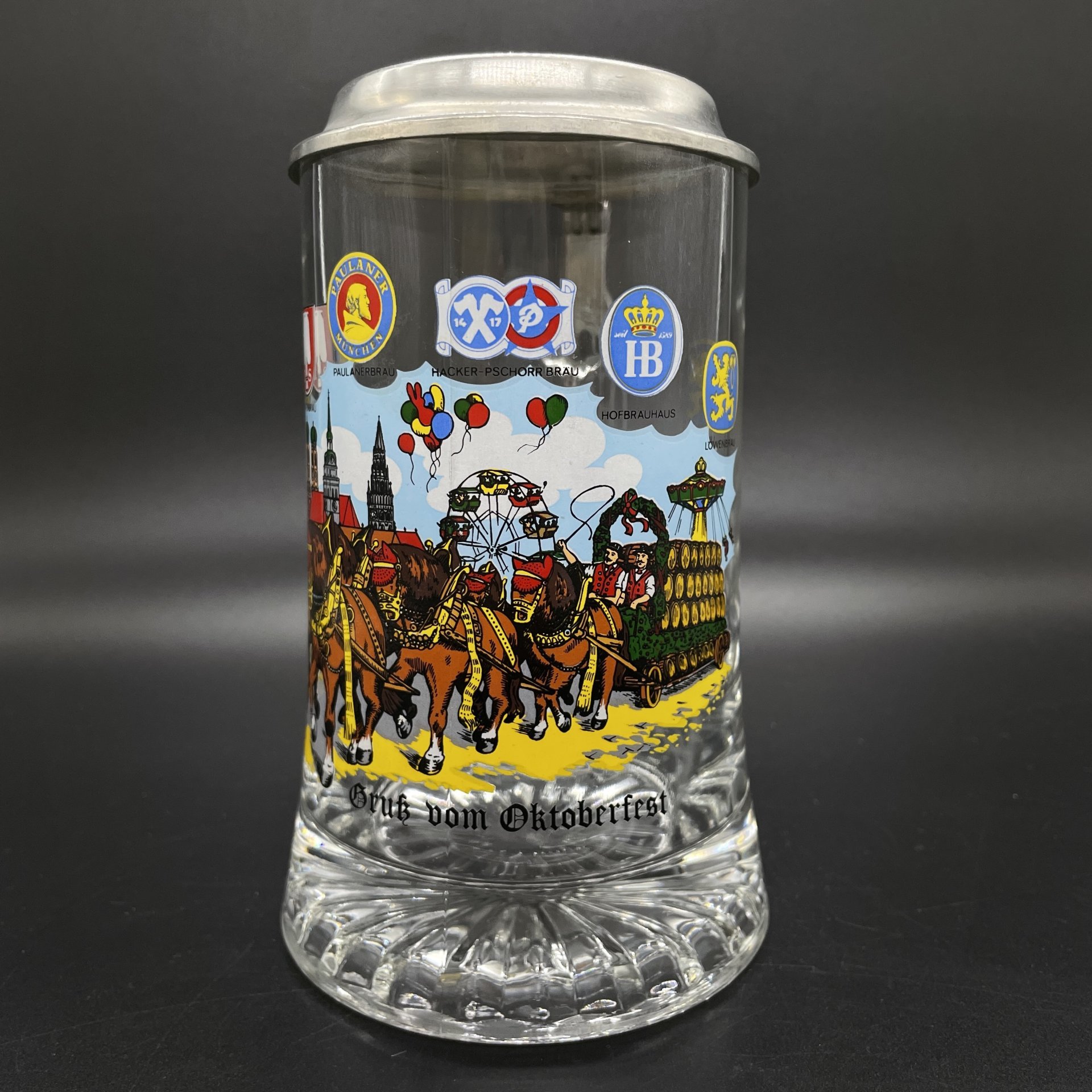 Кружка пивная с крышкой "Gruss vom Oktoberfest"
