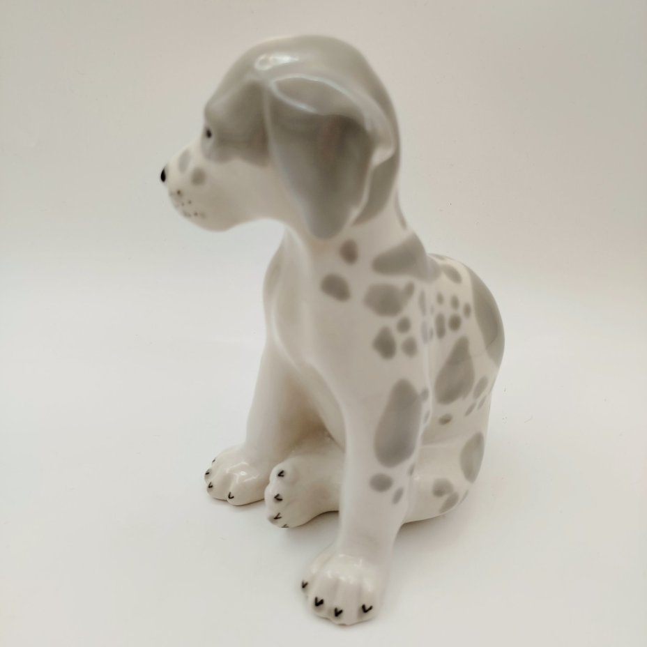Статуэтка "Далматинец" ("Щенок мраморного дога"), фарфор, роспись, Ленинградский фарфоровый завод (ЛФЗ), Российская Федерация, 1991-2005 гг.