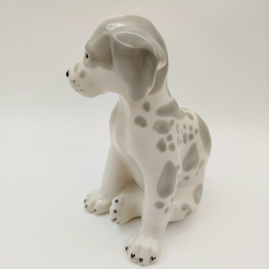 Статуэтка "Далматинец" ("Щенок мраморного дога"), фарфор, роспись, Ленинградский фарфоровый завод (ЛФЗ), Российская Федерация, 1991-2005 гг.
