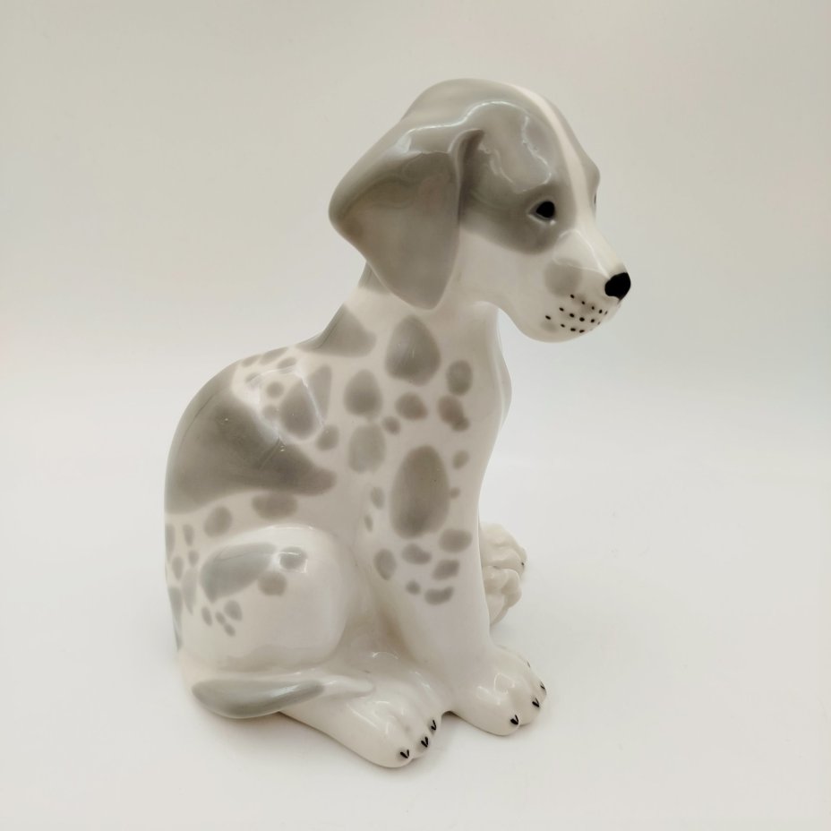 Статуэтка "Далматинец" ("Щенок мраморного дога"), фарфор, роспись, Ленинградский фарфоровый завод (ЛФЗ), Российская Федерация, 1991-2005 гг.