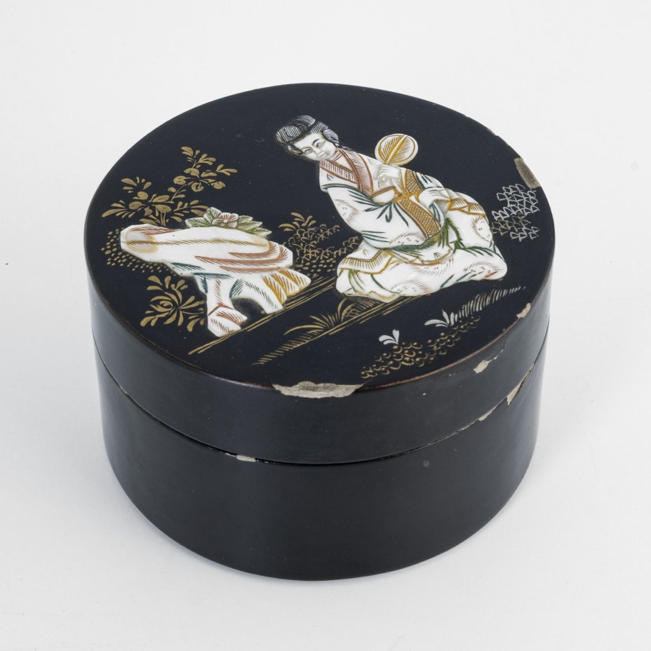 Набор из трех шкатулок, папье-маше, перламутр, кость, золочение, Китай, 1950-1960 гг.