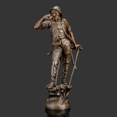 Скульптура "Regard au large" ("Взгляд в даль"), подпись France Mestais