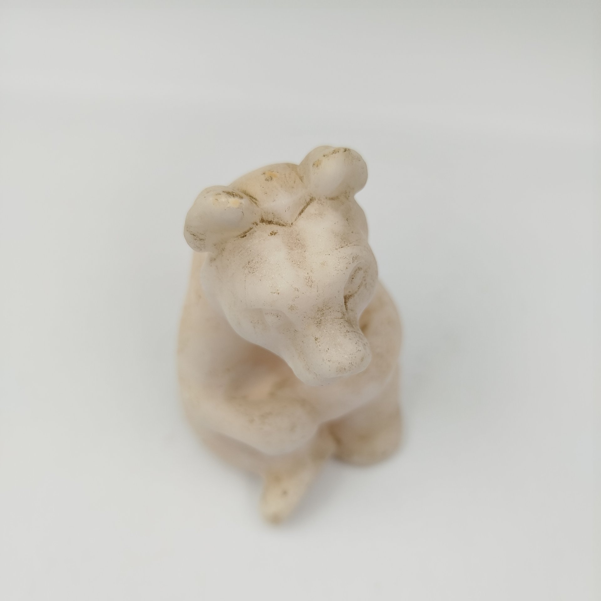 Статуэтка "Медведь", ангидрит, резьба, СССР, 1950-1970 гг.