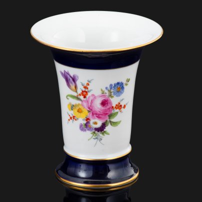 Ваза "Мейсенский букет", Meissen (Мейсенский фарфор), фарфор, крытье, роспись, золочение, Meissener Porzellan (Мейсенский фарфор)