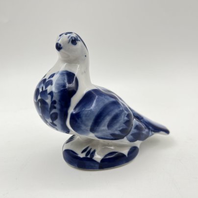 Статуэтка "Голубь", фарфор, роспись, Мастерская Гжель, Российская Федерация, 2000-2015 гг.