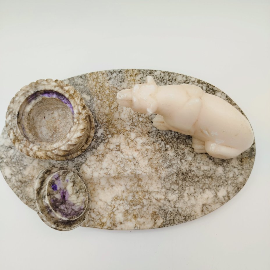 Чернильница (письменный набор) "Медведь"