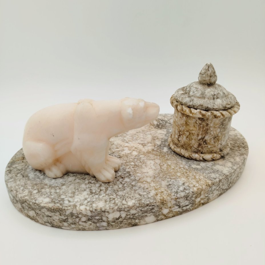 Чернильница (письменный набор) "Медведь"