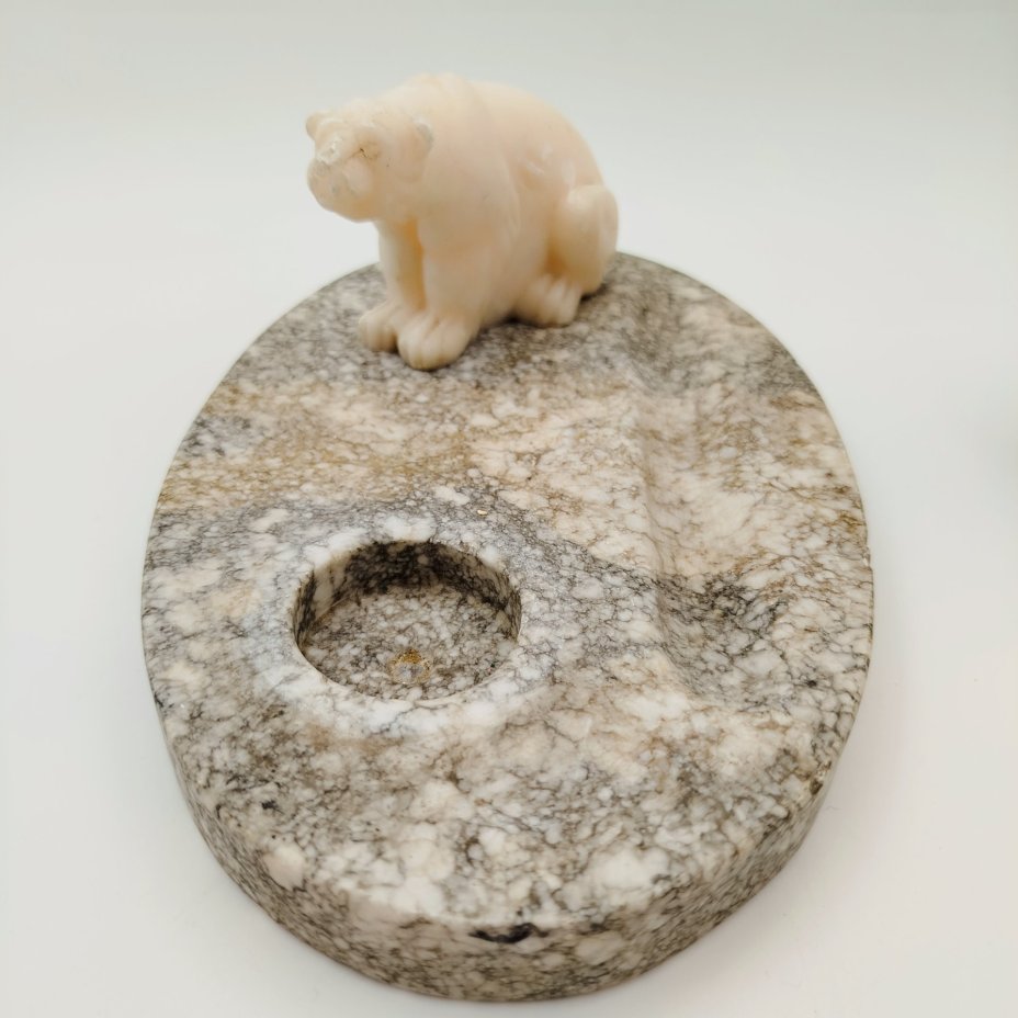 Чернильница (письменный набор) "Медведь"