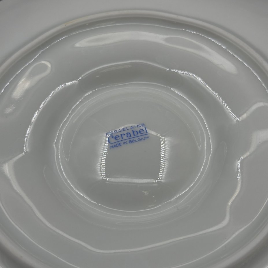 Набор из 6 тарелок для подачи устриц с окантовкой золотой лентой Cerabel Porcelain