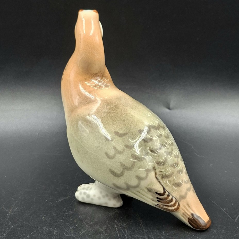 Статуэтка "Куропатка", скульптор П.П. Веселов, фарфор, роспись, Ленинградский фарфоровый завод (ЛФЗ), СССР, 1970-1992 гг.