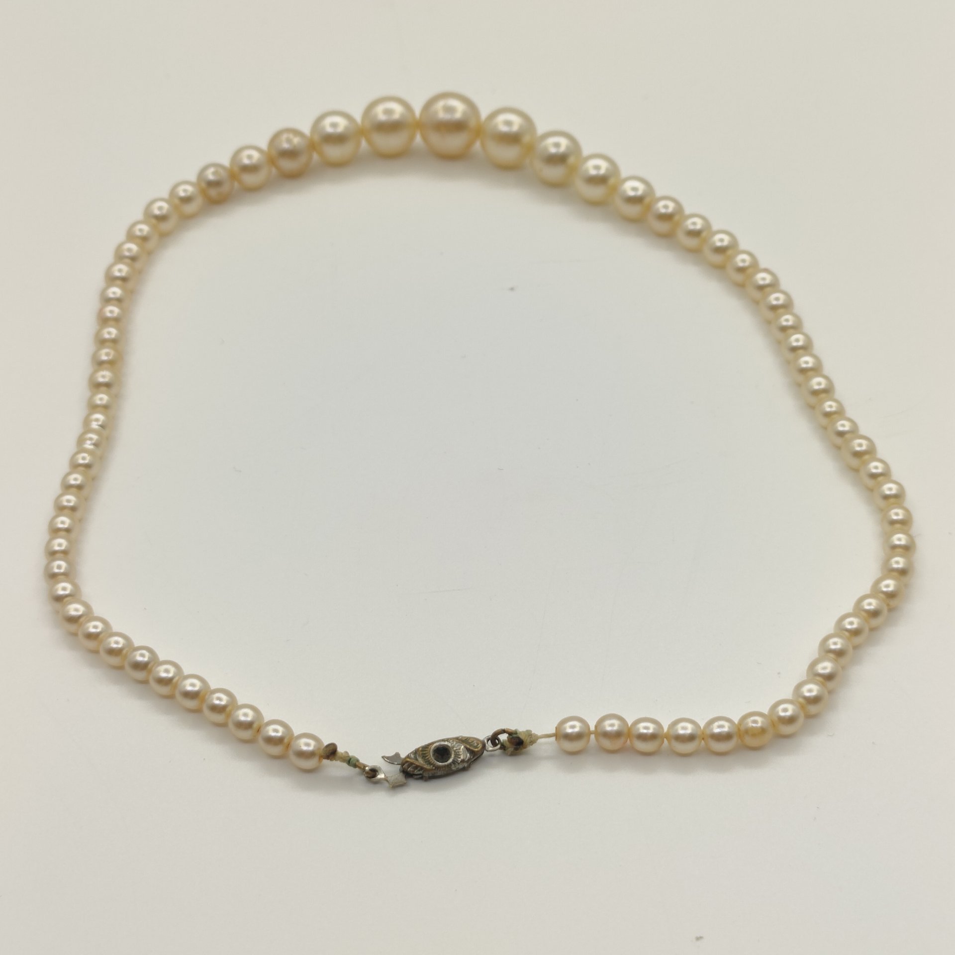 Бусы винтажные из бусин различной формы, имитация жемчуга, металл