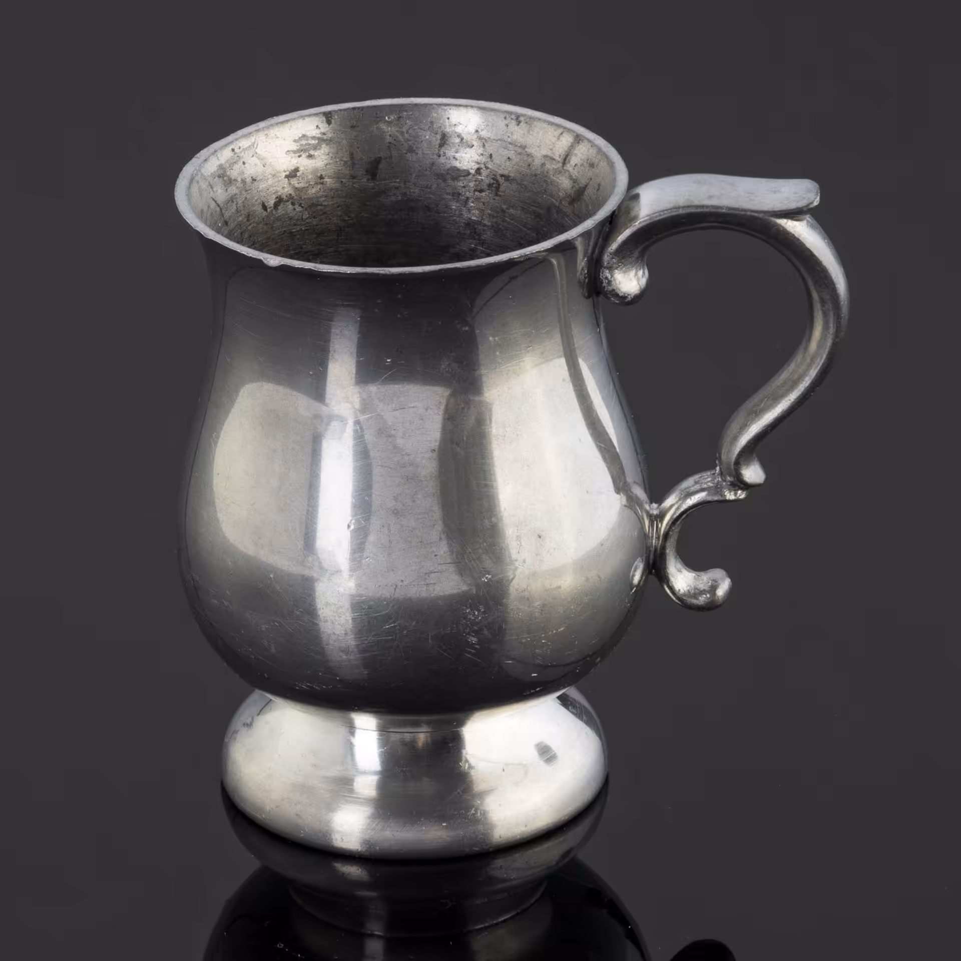 Молочник лаконичной формы с фигурной ручкой, English Pewter Company, English Pewter Company