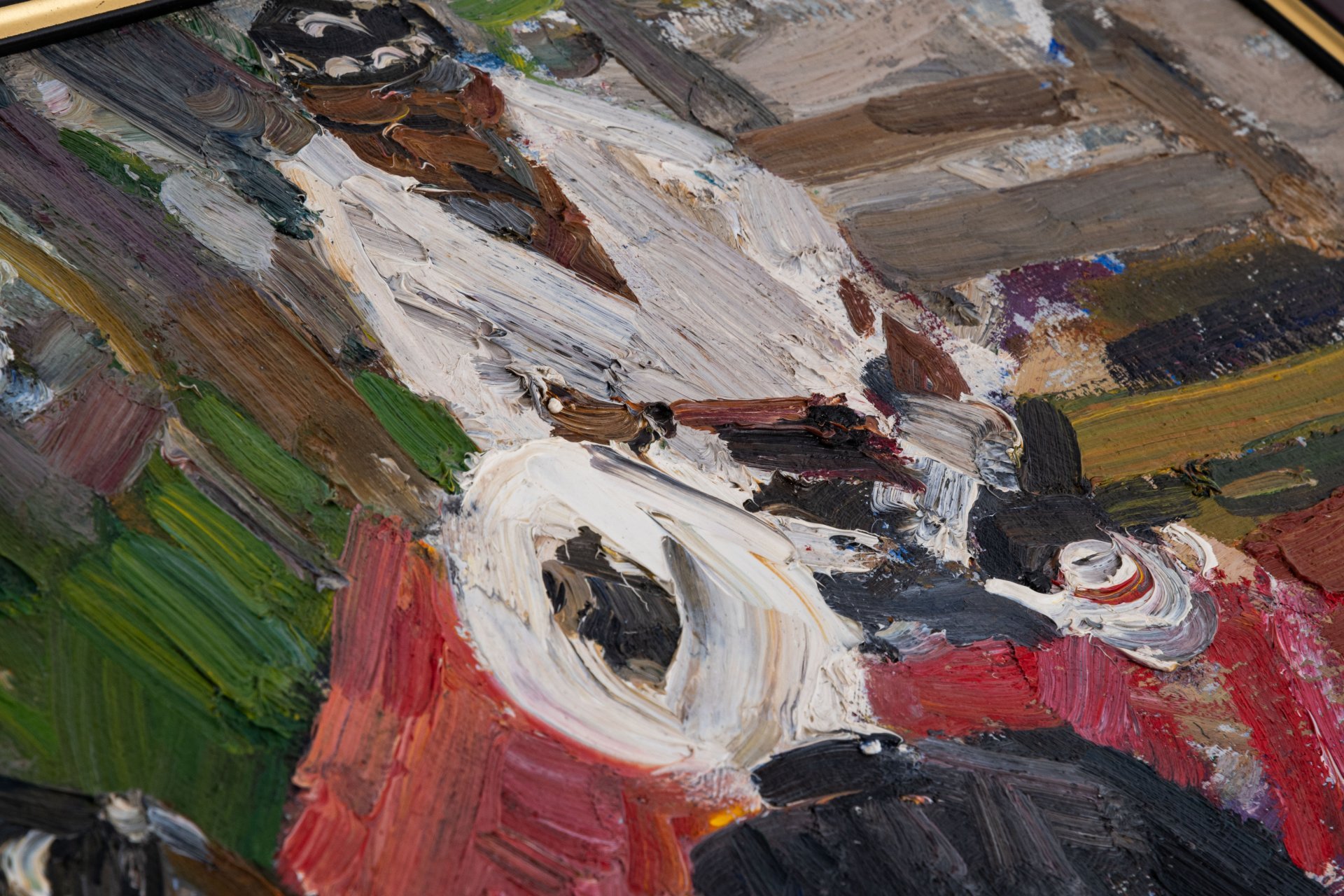 Картина "Чаепитие" в раме  411 x 560 x 15, Художник Токарев В.Ф.