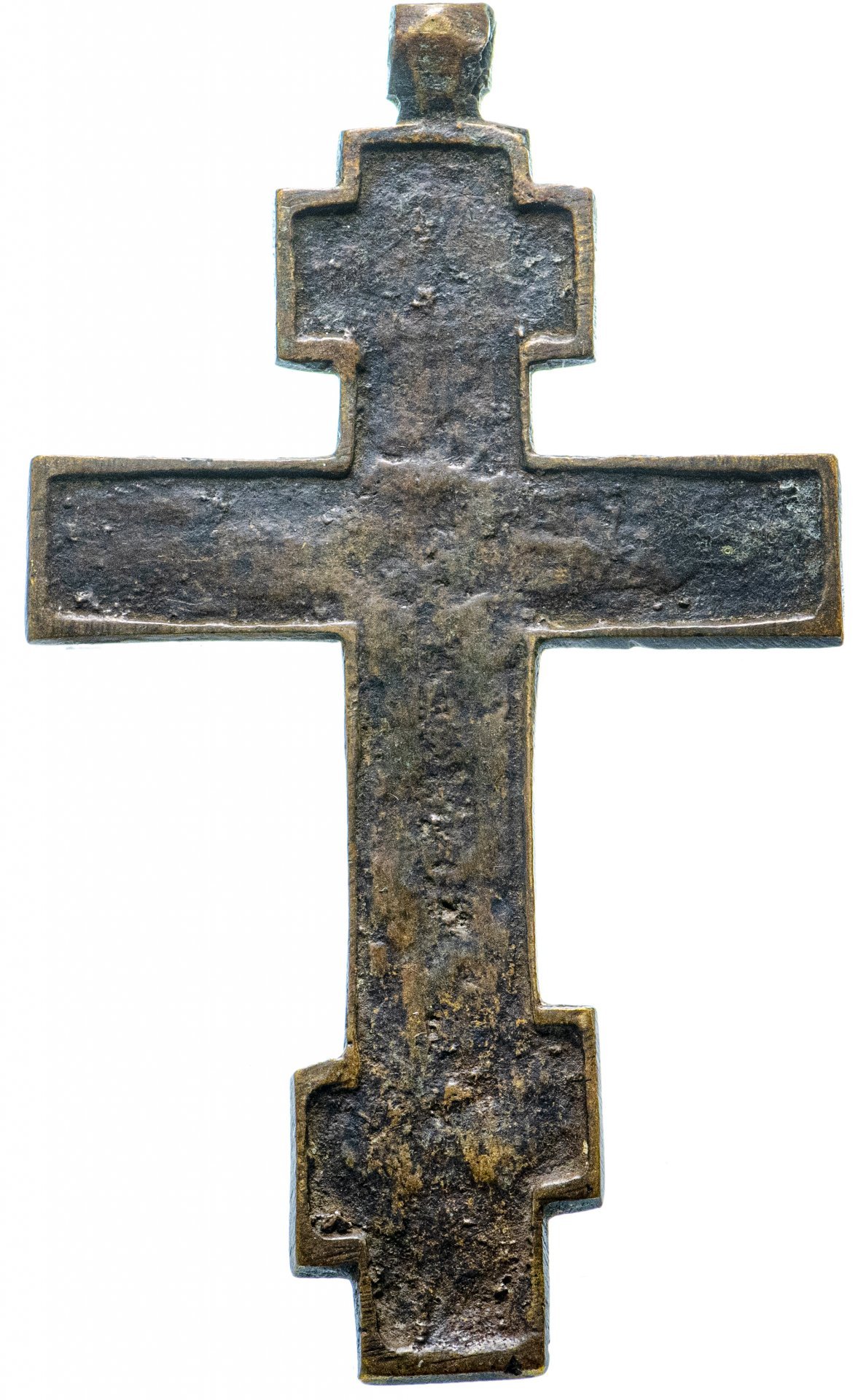 Крест "Распятие Христово", бронза, литье, эмали, Российская Империя, 1850-1890 гг.