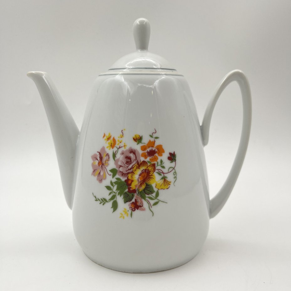 Чайник с цветочным декором, Cluj-Napoca Porcelain
