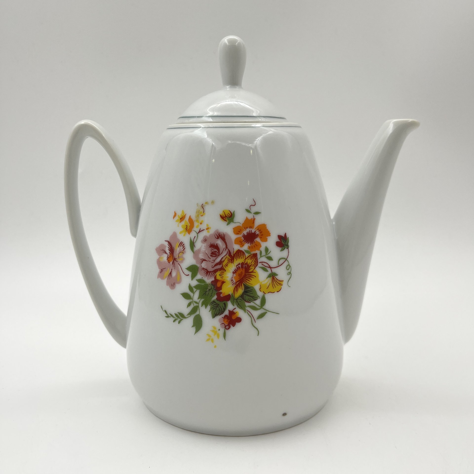 Чайник с цветочным декором, Cluj-Napoca Porcelain